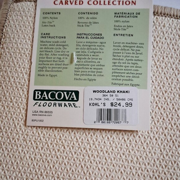 NWT Vintage Bacova Floorware Studio Designs Rug - Picture 10 of 10